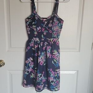 Candies, juniors small, beautiful, skinny straps dress, blue.